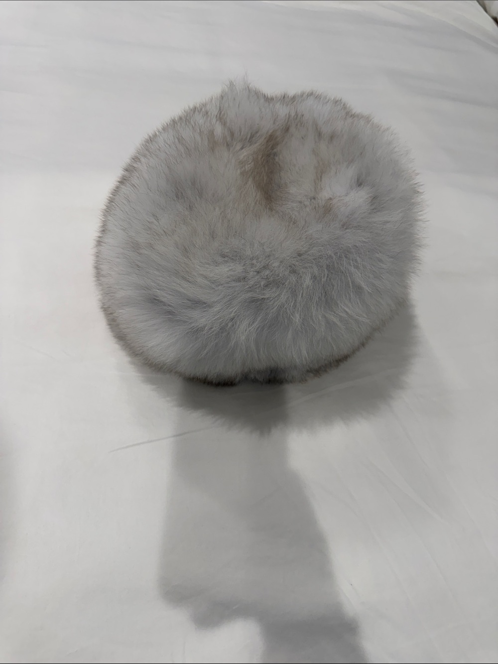 Luxury Faux Fur Pom Hat in Light Gray